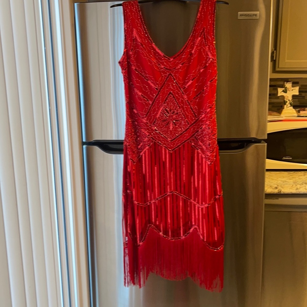 Beautiful red sequins dress